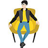 A person sitting on a chair.