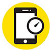 A phone and a clock.