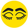 A pair of closed eyes.