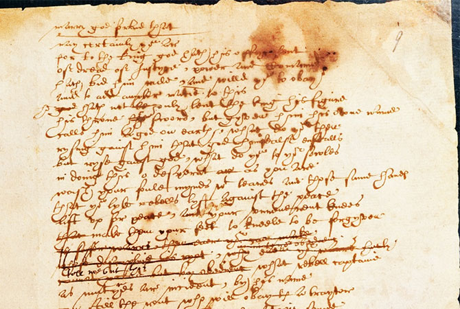 Old-time cursive on aged parchment