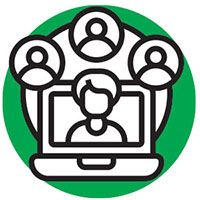 illustrated icon of a zoom meeting