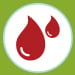 Illustrated icon of blood drops