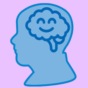 Icon of a happy brain