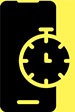 Icon of a phone and clock