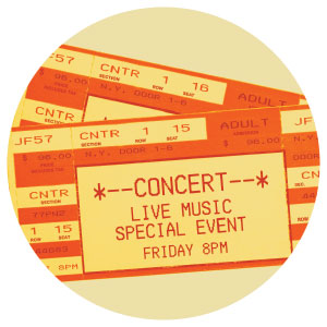 Image of two concert tickets