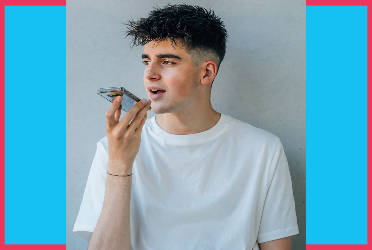 Image of a person talking on the phone