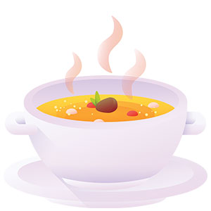 Illustration of soup