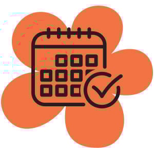 Icon of setting up a calendar