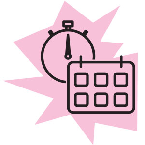 Icon of setting a timer